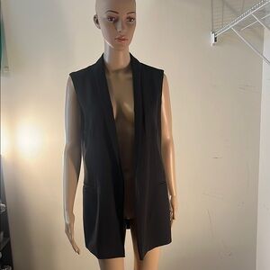 New Look Elegant Black Open Vest (#6)